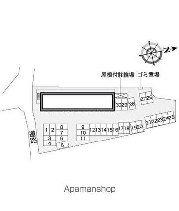 レオパレスルアラルあづみ野[1K/23.18m2]の配置図
