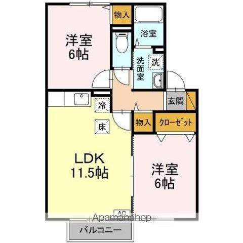カームヒルズ ABの間取り写真