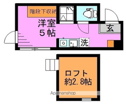 東京都杉並区成田東４丁目[1R/10.56m2]の間取図