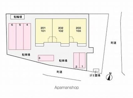 ＨＩＭＡＷＡＲＩ[2LDK/57.21m2]の配置図