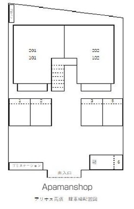 アリオス高須[1LDK/44.71m2]の配置図