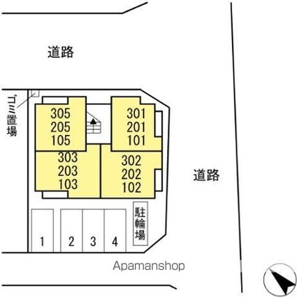 ストラスブール[1LDK/38.1m2]の配置図