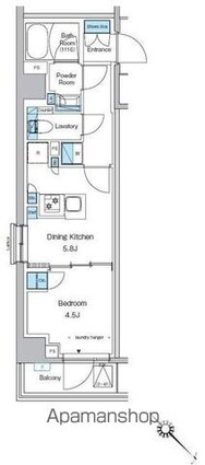プレディアコート西葛西[1DK/29.94m2]の間取図