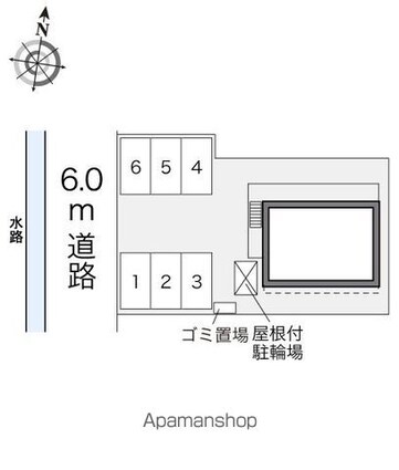 レオパレスＳｉｒｉｕｓ　Ｂ[1K/23.18m2]の配置図