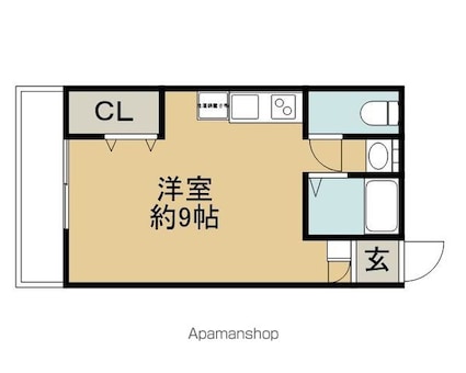 アルト今治Ⅱ[1R/28m2]の間取図