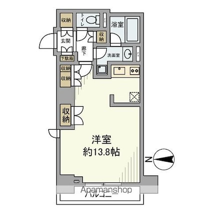 ベルフォート西荻駅前[1R/36.3m2]の間取図