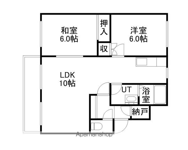 白石第7コープマンション D棟の間取り写真