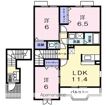 Ｌｉｔｔｌｅ　Ｆｏｒｅｓｔ　Ⅱ[3LDK/69.09m2]の間取図