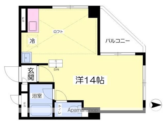森ビル第８[1R/32.65m2]の間取図