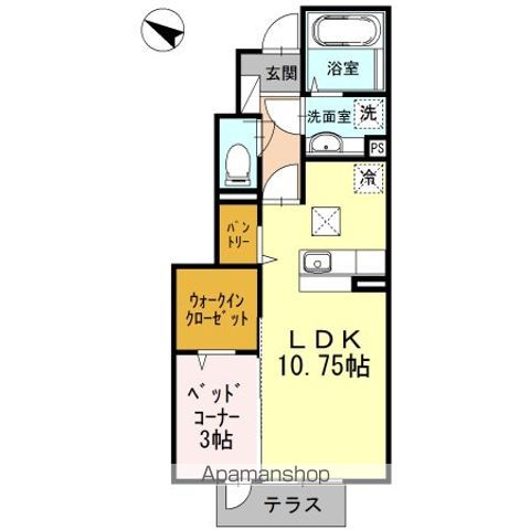 日野市平山のアパートの間取り