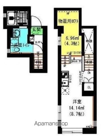 【府中市八幡町のアパートの間取り】