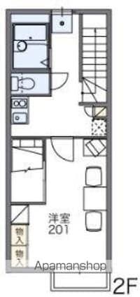 レオパレス栗林南[1K/26.08m2]の間取図