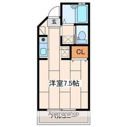 パレス菊名[1R/20.79m2]の間取図