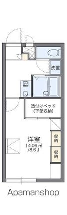 レオパレスオルヴィエート[1K/23.18m2]の間取図