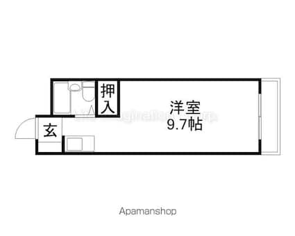 サンホーム２１[1K/21m2]の間取図