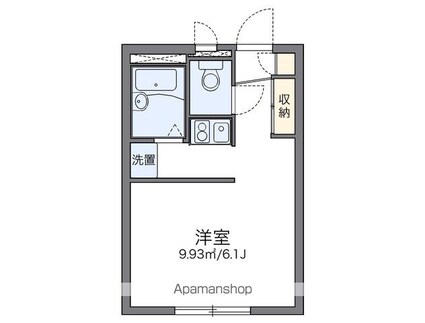 レオパレスアクア[1K/19.87m2]の間取図
