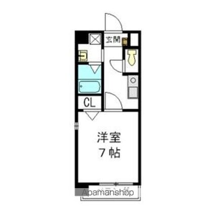 マ・メゾン小牧原　北館[1K/24m2]の間取図