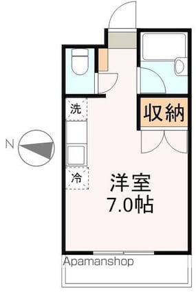 リモーブル旭ヶ丘[1R/22m2]の間取図