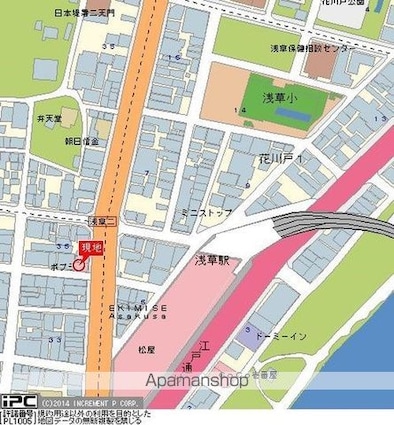 東京都台東区浅草１丁目[1K/17.19m2]の周辺9