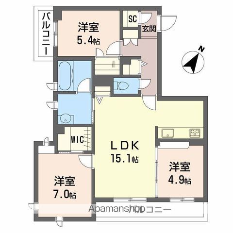 リッシェル祇園の間取り写真