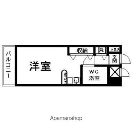 東京都世田谷区世田谷１丁目[1R/18m2]の間取図