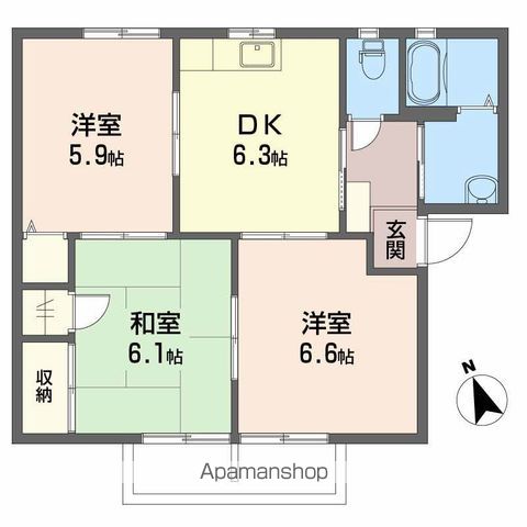 ハートハイツ C棟の間取り写真