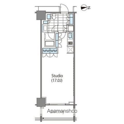 コンフォリア新宿イーストサイドタワー[1R/41.23m2]の間取図