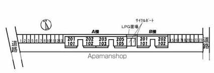 フレグランス関谷　Ａ棟[3K/51.92m2]の配置図
