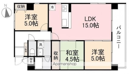 Ｓｔａｇｅ　Ｏｎｅ（ステージワン）[3LDK/67.33m2]の間取図