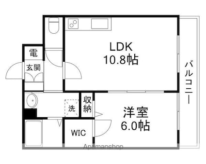 Ｅｌｅｇａｎｔｅ[1LDK/40.6m2]の間取図