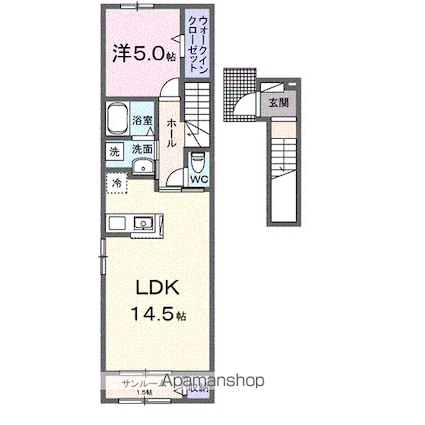 メゾンラテ稲葉[1LDK/51.09m2]の間取図