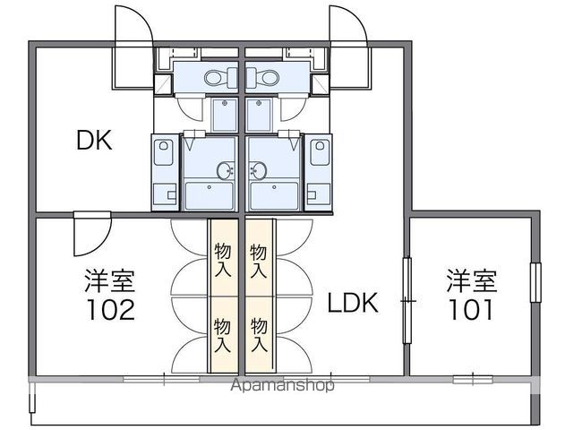 レオパレス大木館弐の間取り