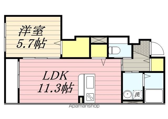 千葉市花見川区浪花町のアパートの間取り