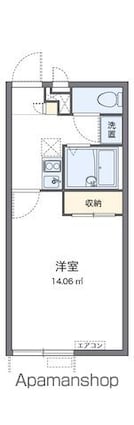 レオパレスシェドゥーブル[1K/23.18m2]の間取図