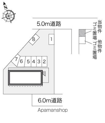 レオパレスバーゼル[1K/20.28m2]の配置図