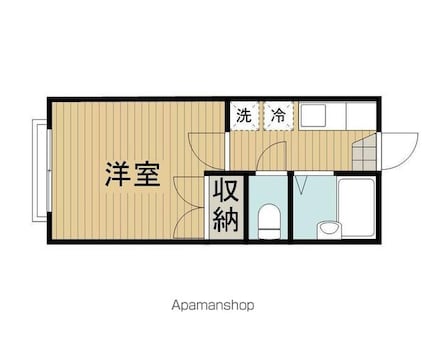 エクセルＫ[1R/19.43m2]の間取図