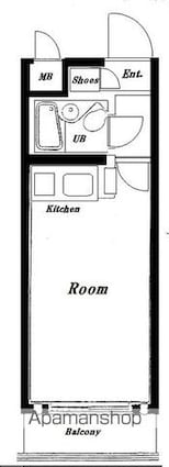 東京都世田谷区南烏山４丁目[1R/16.5m2]の間取図
