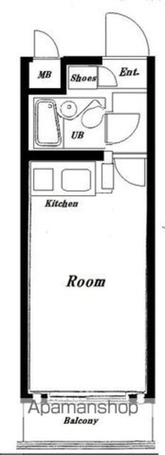 東京都世田谷区南烏山４丁目[1R/16.5m2]の間取図