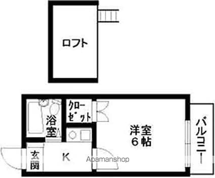 レオパレス島橋第５[1K/16.25m2]の間取図