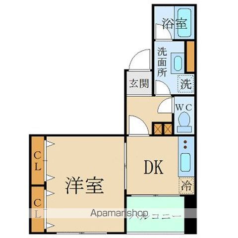 アンプルールフェールスリーズ 401 ｜ 千葉県松戸市根本3-5（賃貸マンション1DK・4階・27.29㎡） その2