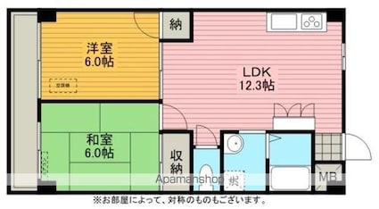 ヒロ　プラザ[2LDK/49.69m2]の間取図