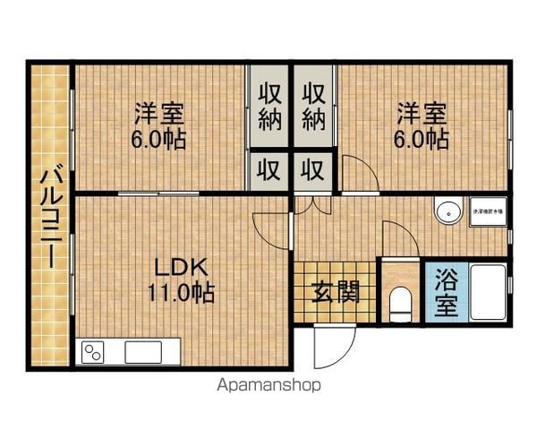 ハイツ山崎の間取り写真