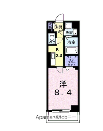 Ｐｏｌａｒ　ｓｔｏｎｅ[1K/28.21m2]の間取図