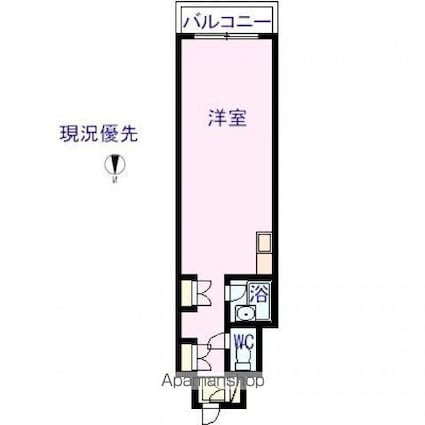アポイントビル舟入幸町[1R/27.8m2]の間取図