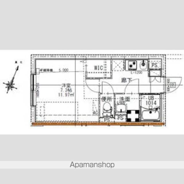 エルファーロ笹塚Ⅱ[1K/25.2m2]の間取図