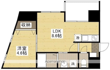 ｋａｔａｙａｍａＢＬＤＧ２４[1LDK/31.66m2]の間取図