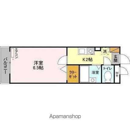 クリエイティブ１２[1K/21.82m2]の間取図
