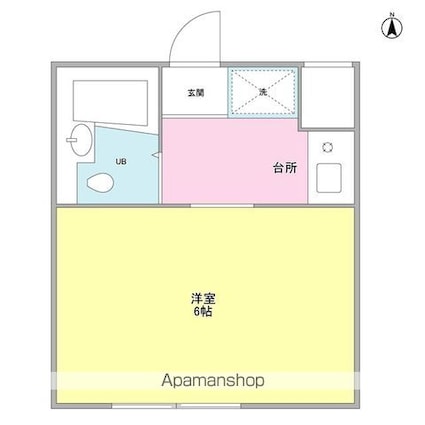 ヴィスタ国分寺[1K/18.84m2]の間取図