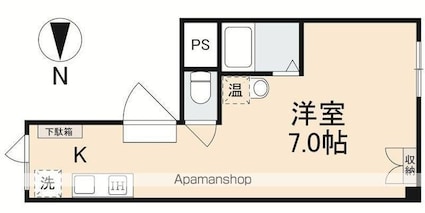 小鹿ビル[1R/31.11m2]の間取図