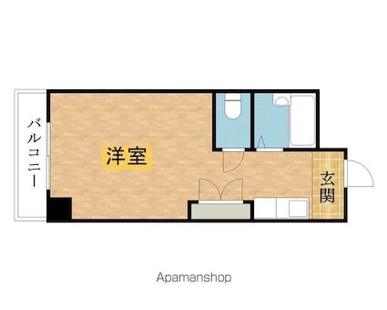 共立リライアンス四谷Ⅴ[1R/16.48m2]の間取図